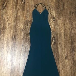 Dark green maxi dress